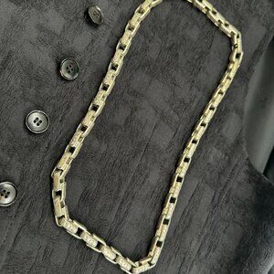 JOHN VARVATOS "Distressed" Chain Necklace in Sterling MSRP $1598